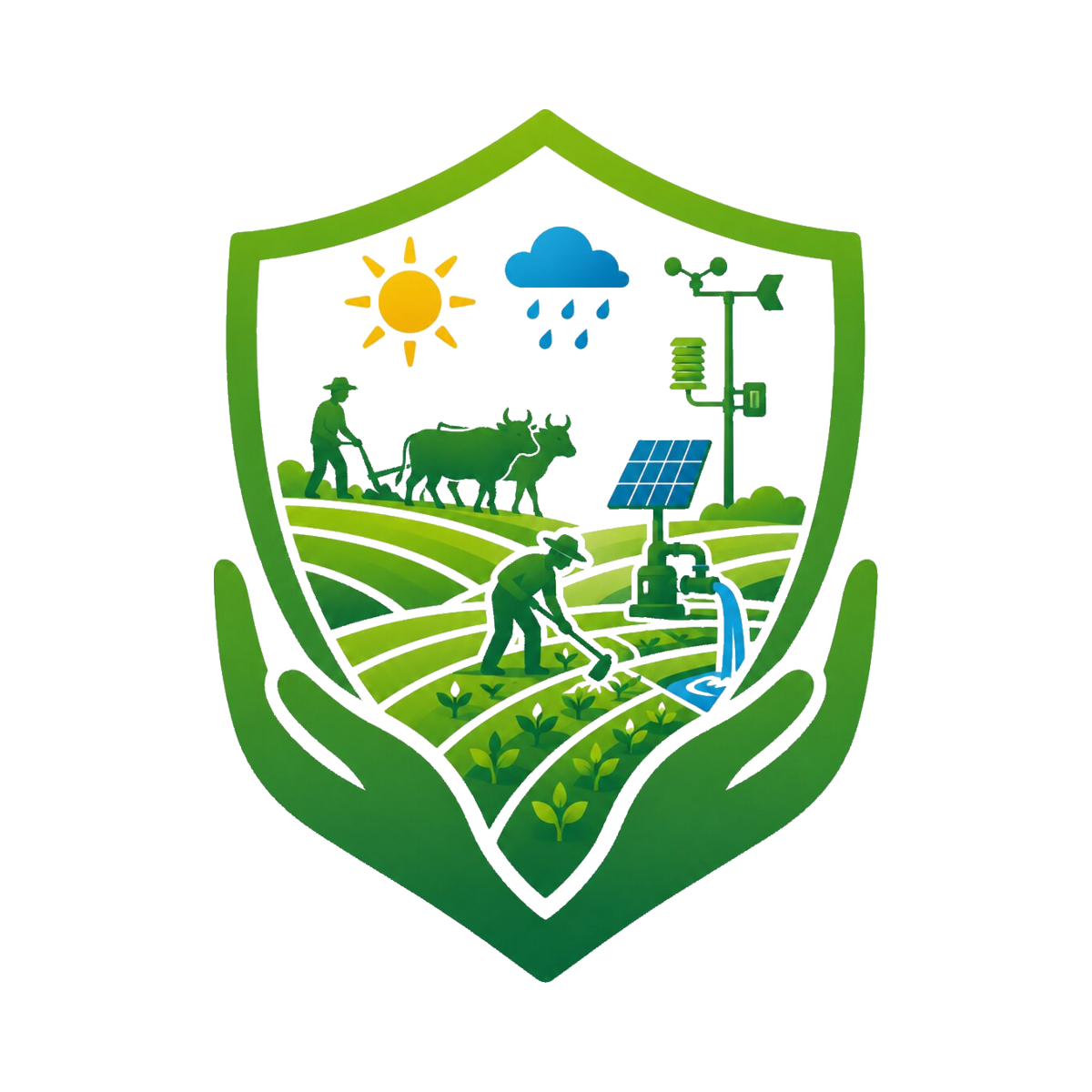 Illustration of climate-smart agriculture and sustainable farming