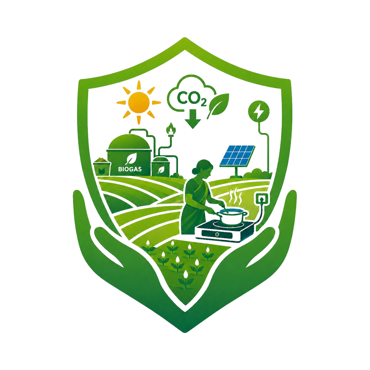 Illustration of clean cooking and reduced emissions
